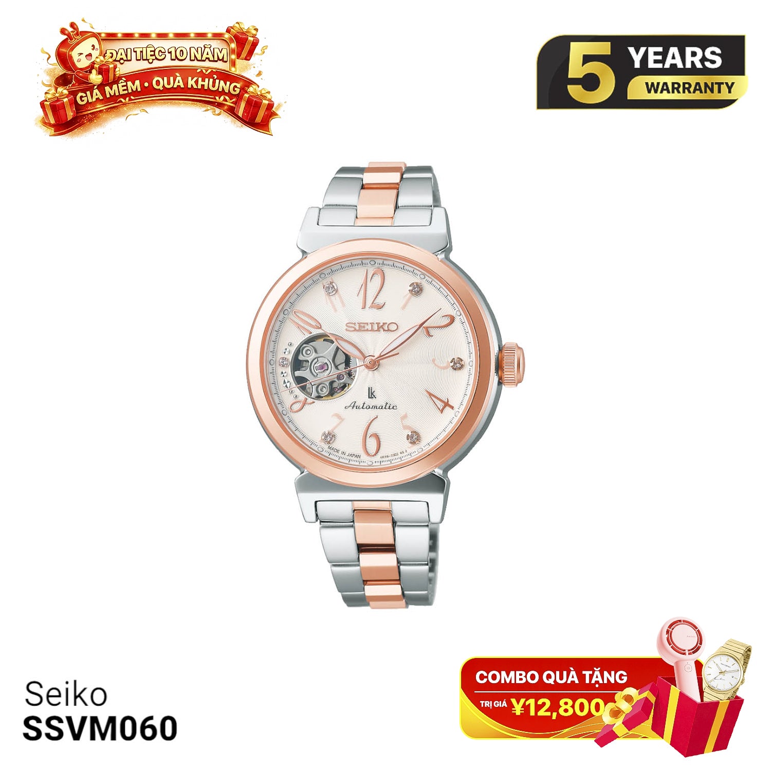 Đồng hồ cơ nữ Seiko Essential Collection SSVM060 - Nhận Order