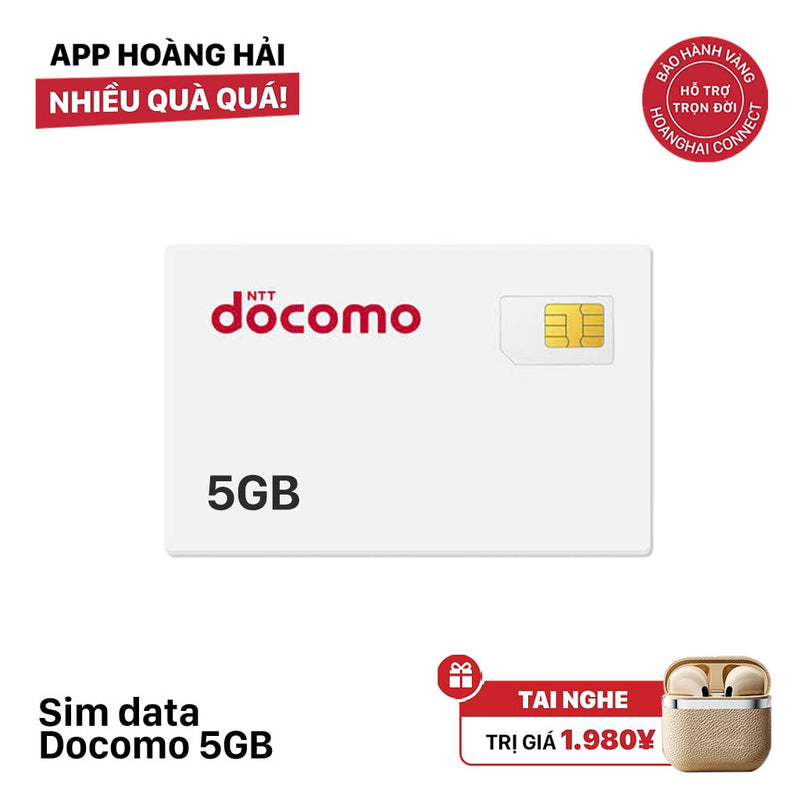 Docomo 5GB data SIM - Sold Out - Free random wireless headset 