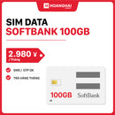 Sim data softbank 100GB Cước 2980¥