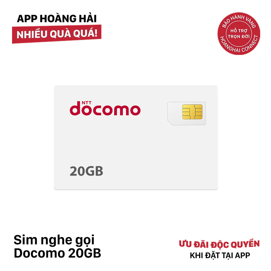 Docomo 20GB Calling Sim I 12 Months (11/2026) 