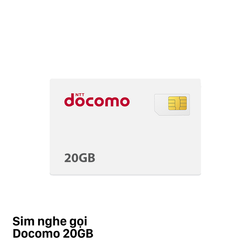 Docomo 20GB Calling Sim I 7 Months (06/2026) 