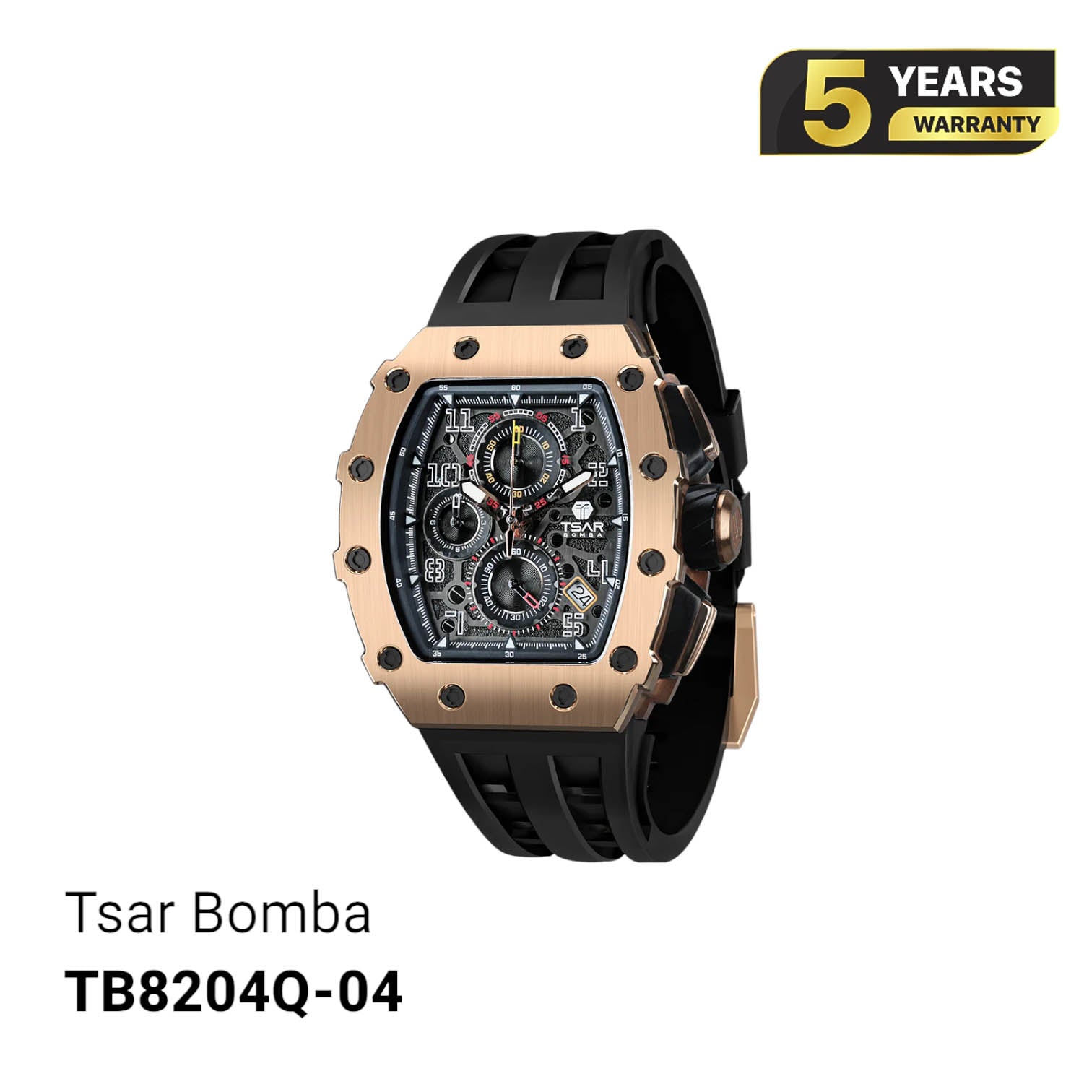 Đồng hồ pin Tsar Bomba Stainless Steel TB8204Q