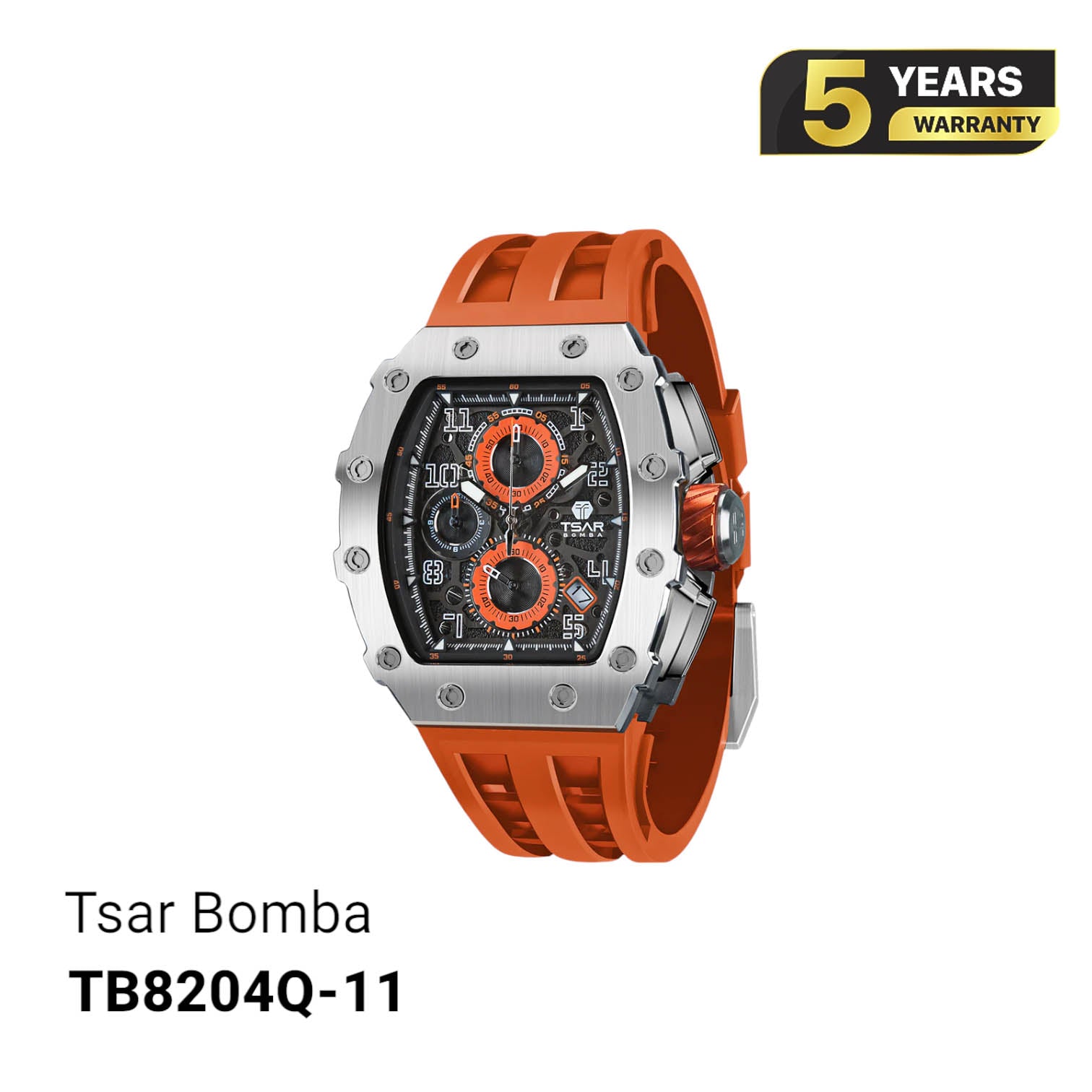 Đồng hồ pin Tsar Bomba Stainless Steel TB8204Q