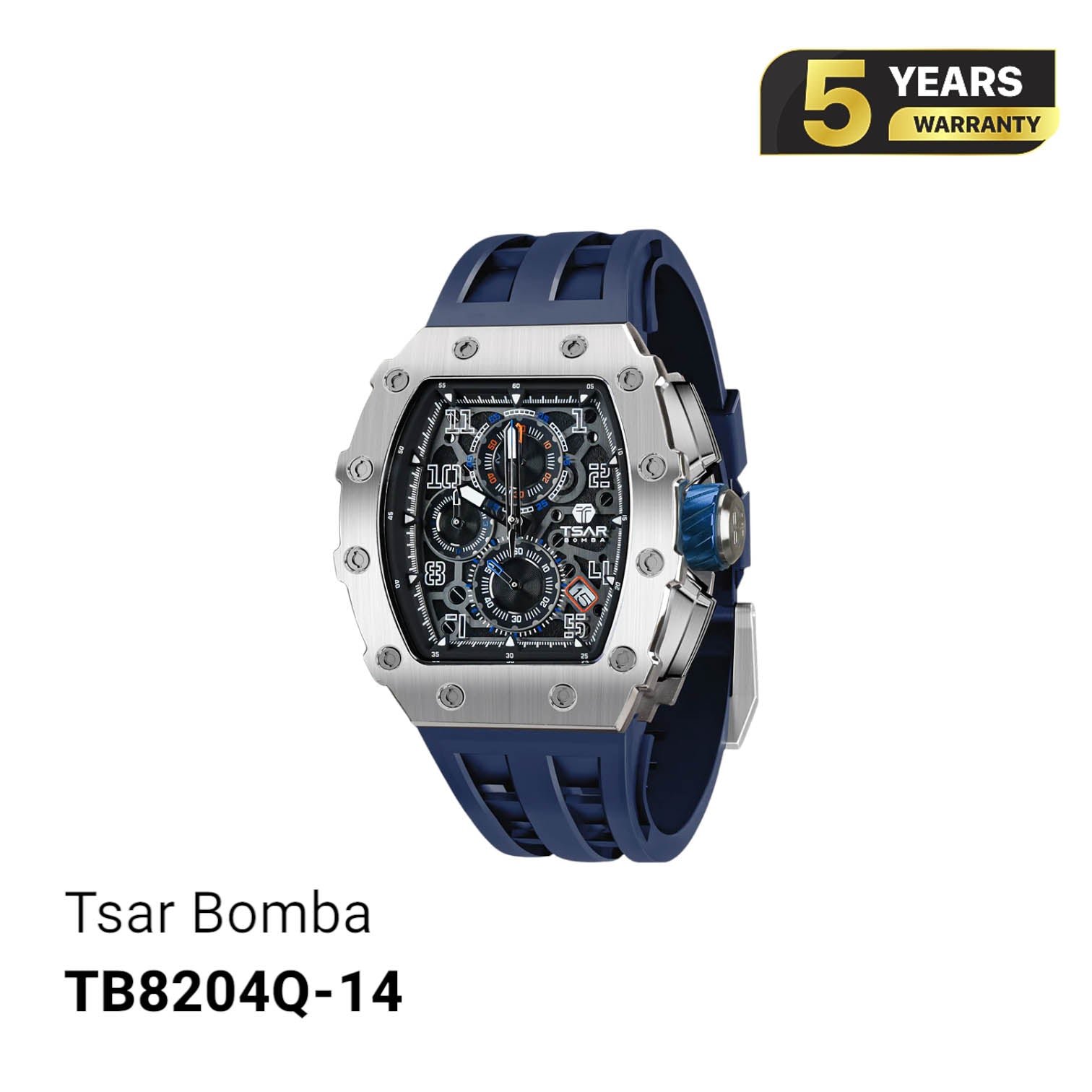 Đồng hồ pin Tsar Bomba Stainless Steel TB8204Q