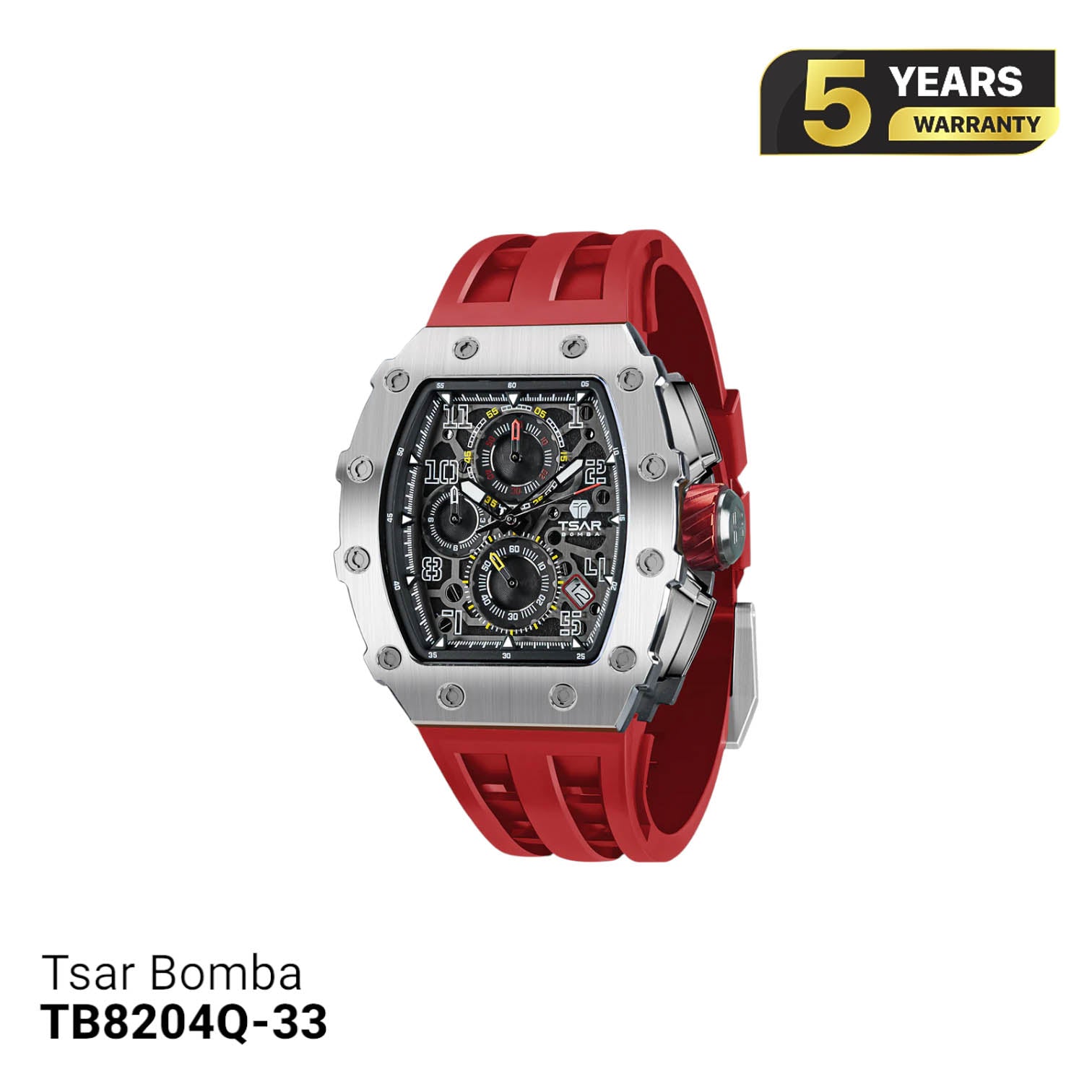 Đồng hồ pin Tsar Bomba Stainless Steel TB8204Q