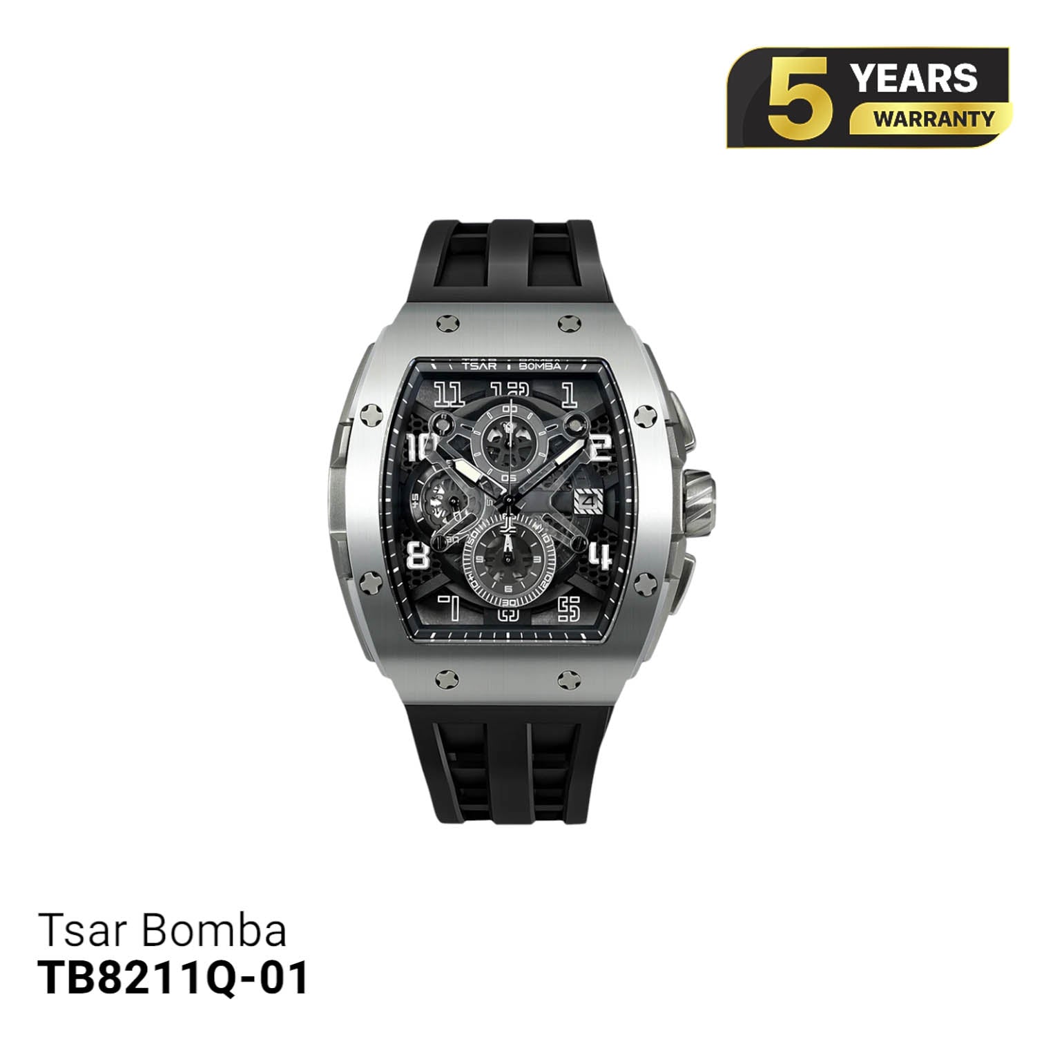 Đồng hồ pin Tsar Bomba Stainless Steel TB8211Q