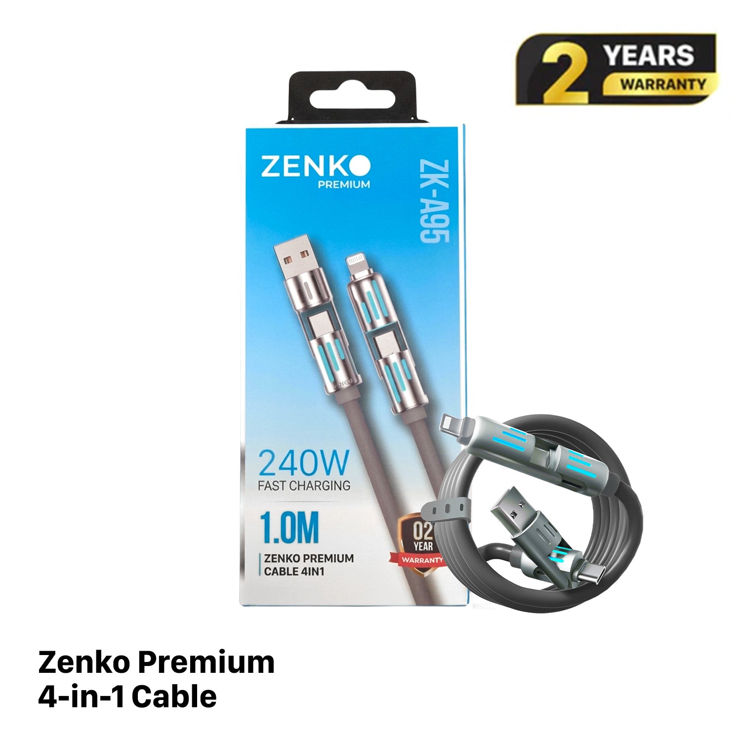 Cáp sạc nhanh 4 in 1 Zenko Premium