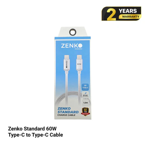 Cáp sạc nhanh Zenko Standard 60W - Type-C to Type-C