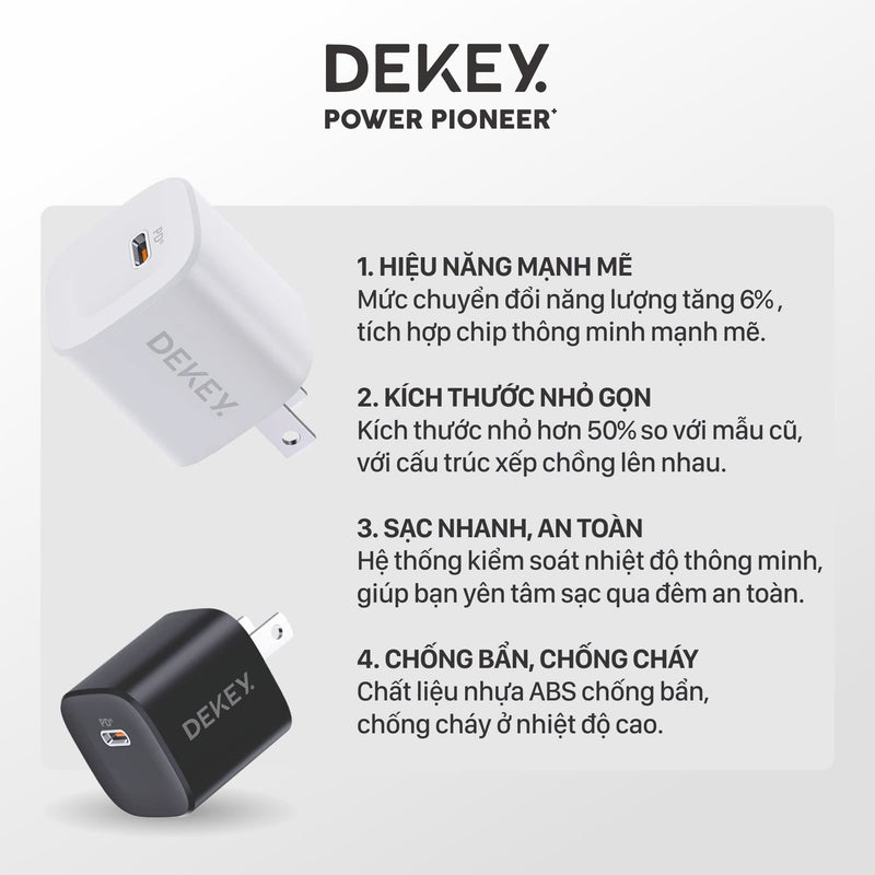 Dekey 20W cable charger 