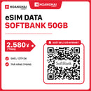 eSim data Softbank 50GB cước 2.580¥
