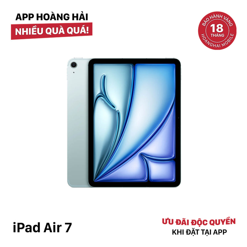 Ipad Air 7 M3 2025 13" 512GB Blue 5G + Wifi 99% Fullbox 100% battery International Apple (Charged 6 times) - HH8472 