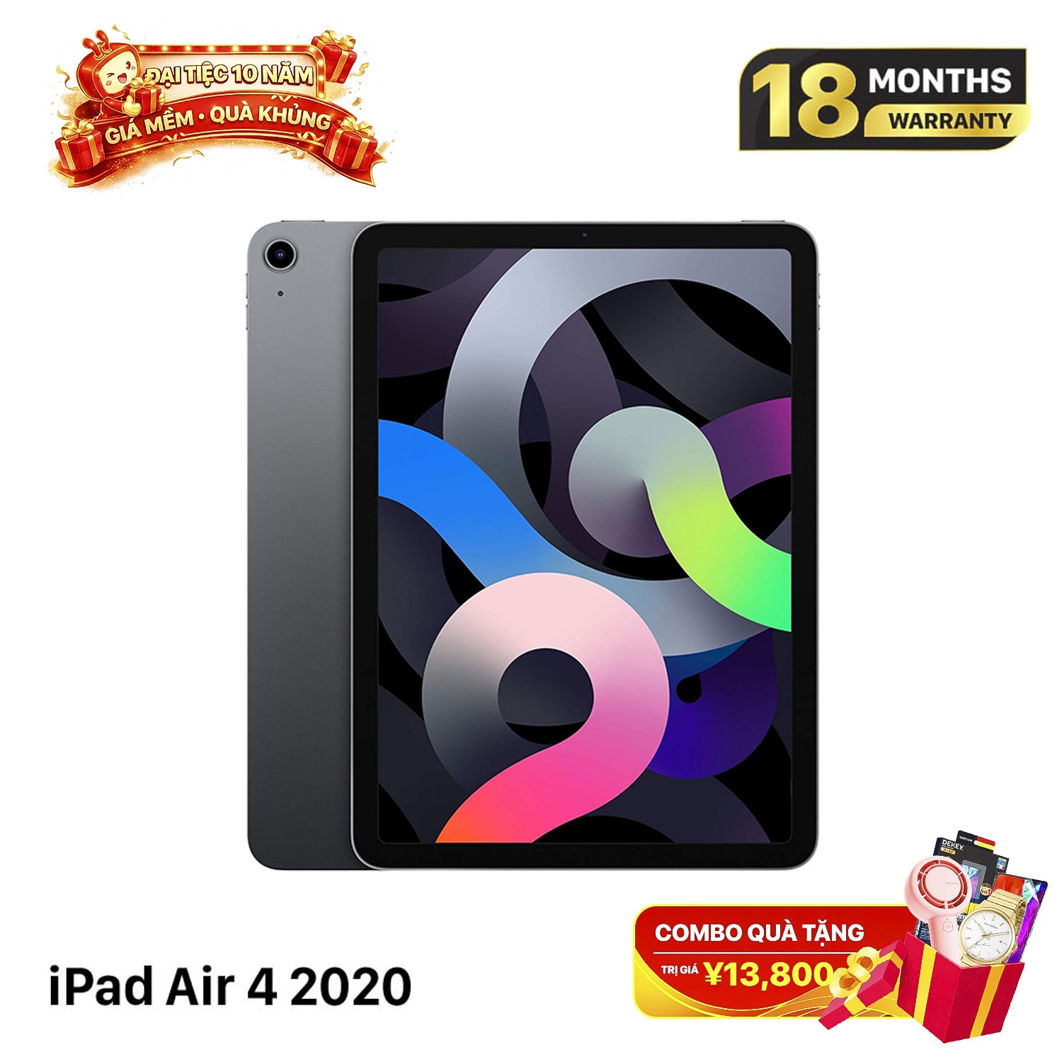 iPad Air 4 2020 10.9in 64GB Space Gray Wifi Quốc tế từ Apple Store 100% Fullbox