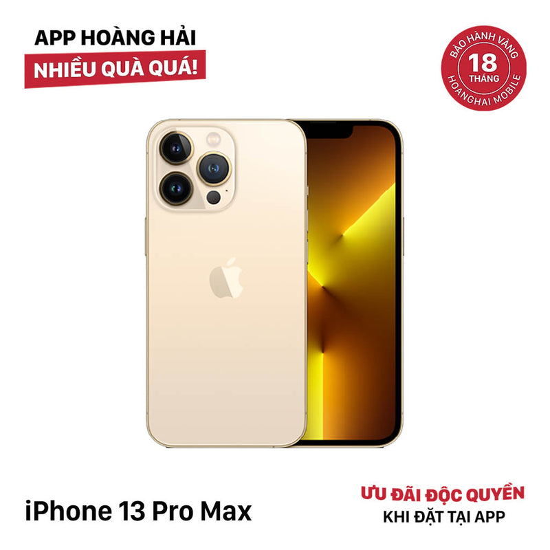 iPhone 13 Pro Max 128GB Gold 98% battery 100% International from SB (No SB sim - 3x spots, cracked edges, DTP) - HH4853 