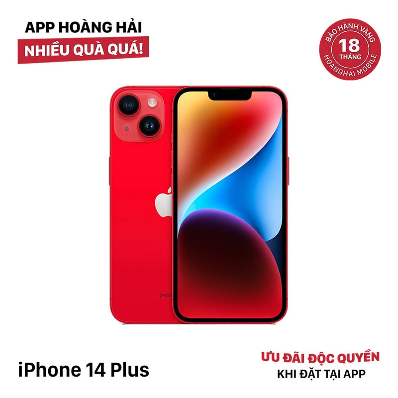 iPhone 14 Plus 128GB Red 98% battery 100% International from AU (No AU sim - Warranty, cracked edges, DTP) - HH3496 