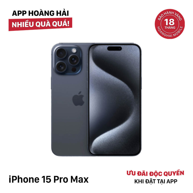 iPhone 15 Pro Max 256GB Blue 98% battery 87% International from SB (No SB sim - 0.5x spots, scratched screen, scratched back, dark edges) - HH0610 