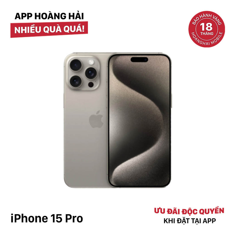iPhone 15 Pro 256GB Natural 98% battery 86% International from RKT (No RKT sim - scratched screen) - HH0736 