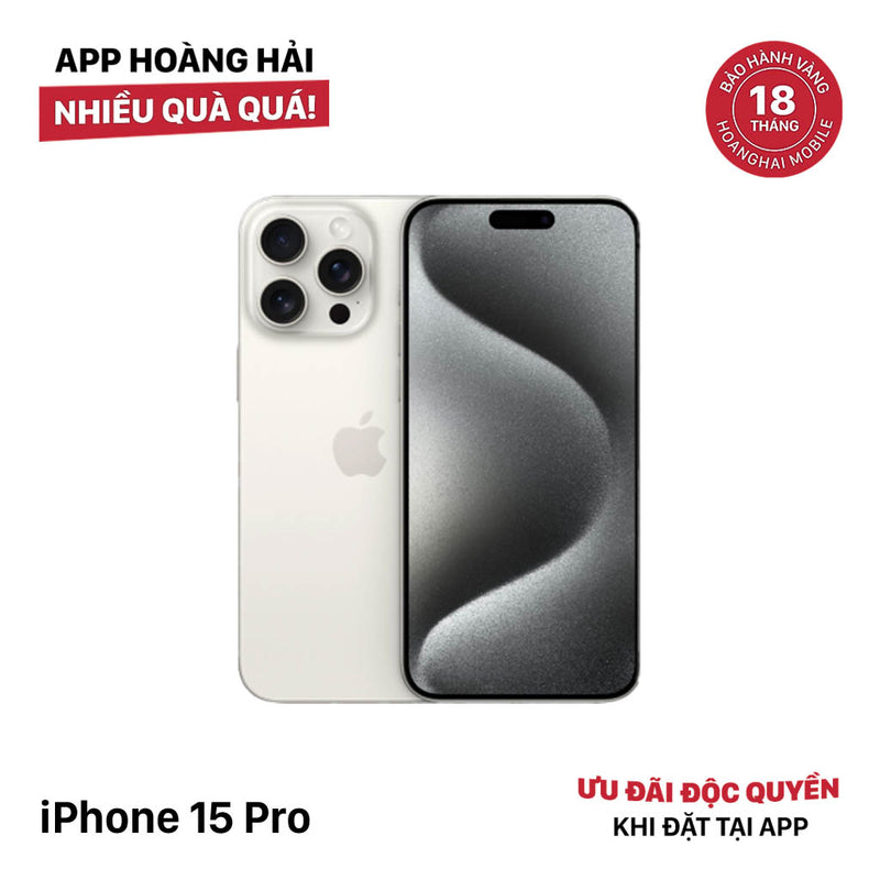 iPhone 15 Pro 128GB White 98% battery 87% Apple International (LKCH camera, scratched edges, dark back) - HH8953 