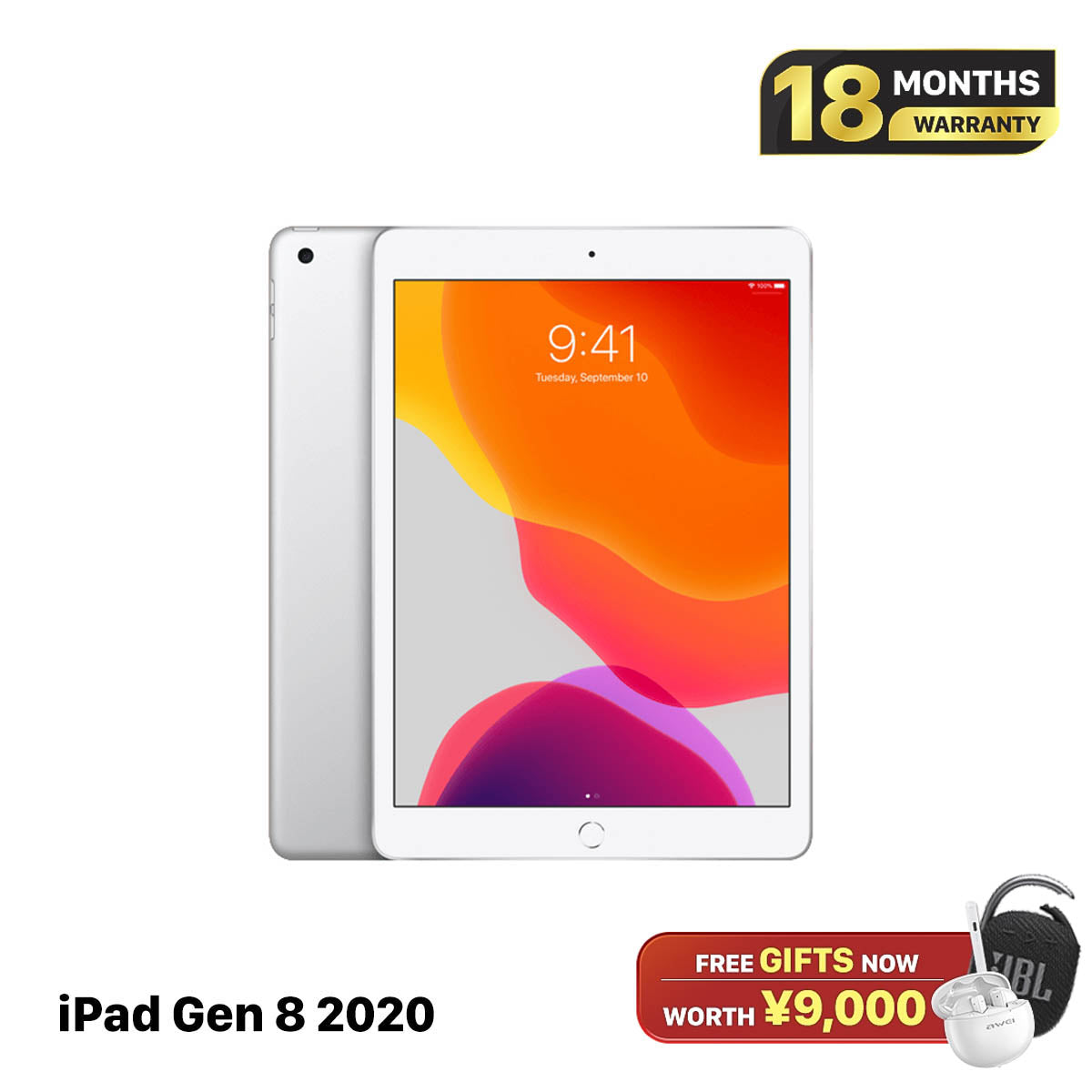 iPad Gen 8 2020 10.2in 32GB Silver 4G + Wifi 98% pin từ 90% từ AU (xước mặt lưng, bụi màn, chỉ dùng sim VN)