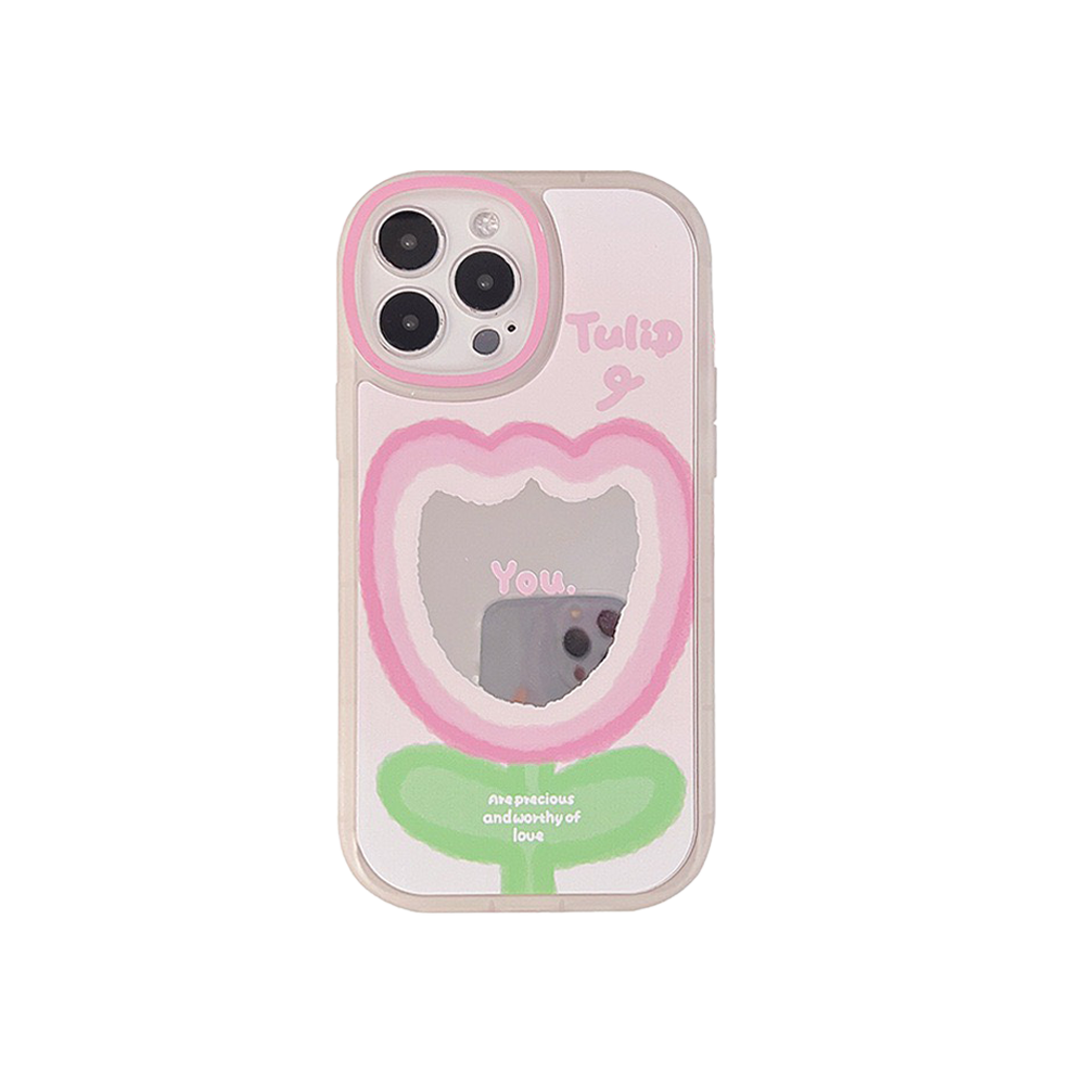 HHPK48 Mirrored Tulip Pattern Phone Case 