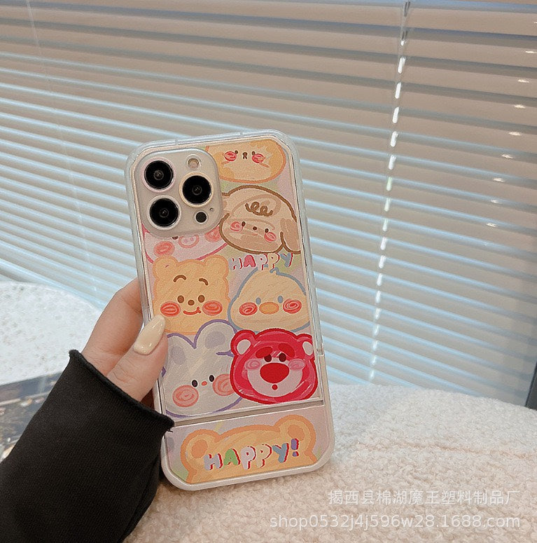 HHPK24 Cute animal shaped case with stand 
