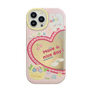 HHPK34 Mirror Cartoon Heart Case 