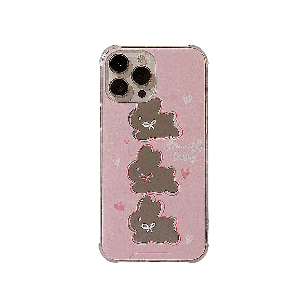 HHPK39 Pink Rabbit Mirror Case 