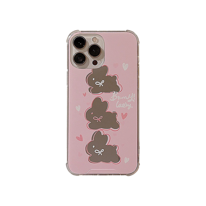 HHPK39 Pink Rabbit Mirror Case 