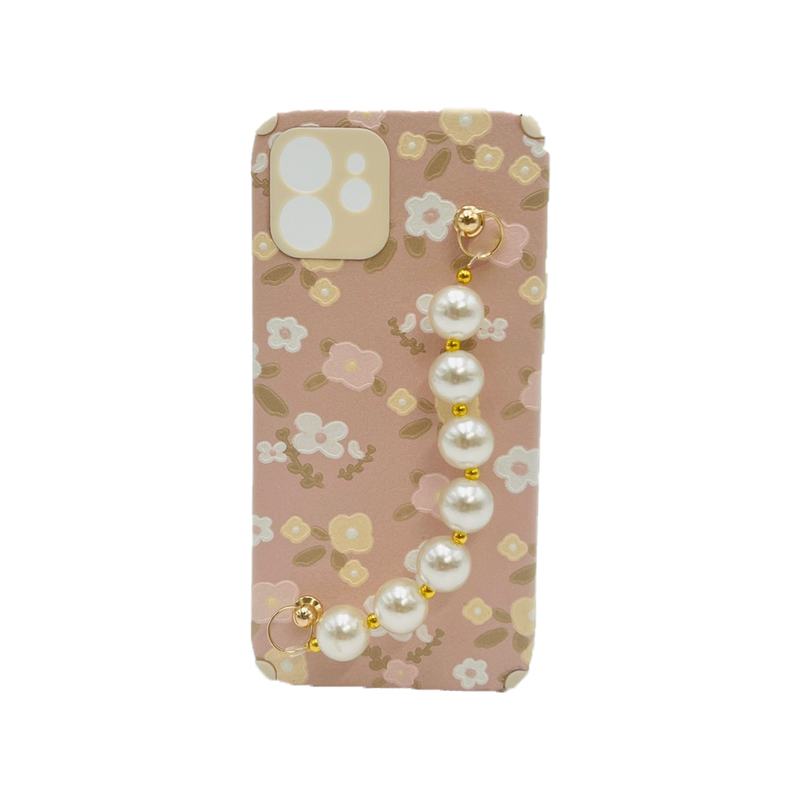 HHPK21 Pink floral case, belt 