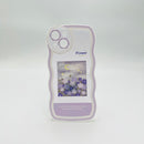 HHPK05 Wavy border with purple floral pattern 