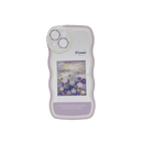HHPK05 Wavy border with purple floral pattern 