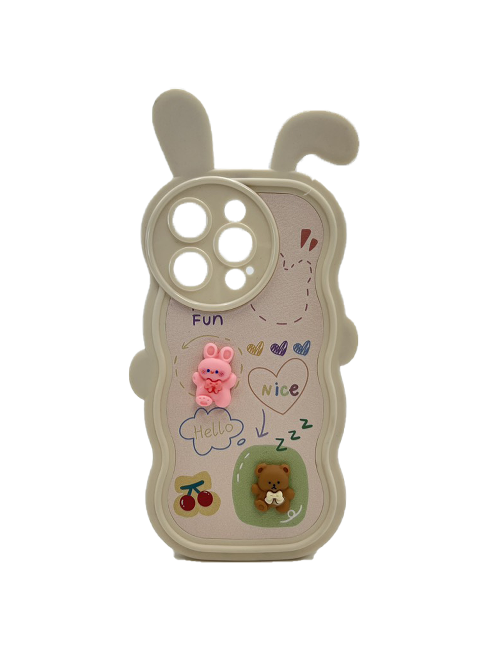 HHPK17 3D rabbit ear case 