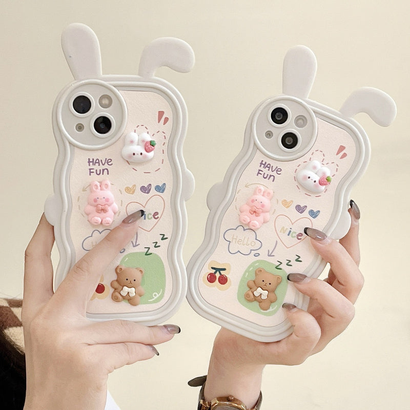 HHPK17 3D rabbit ear case 