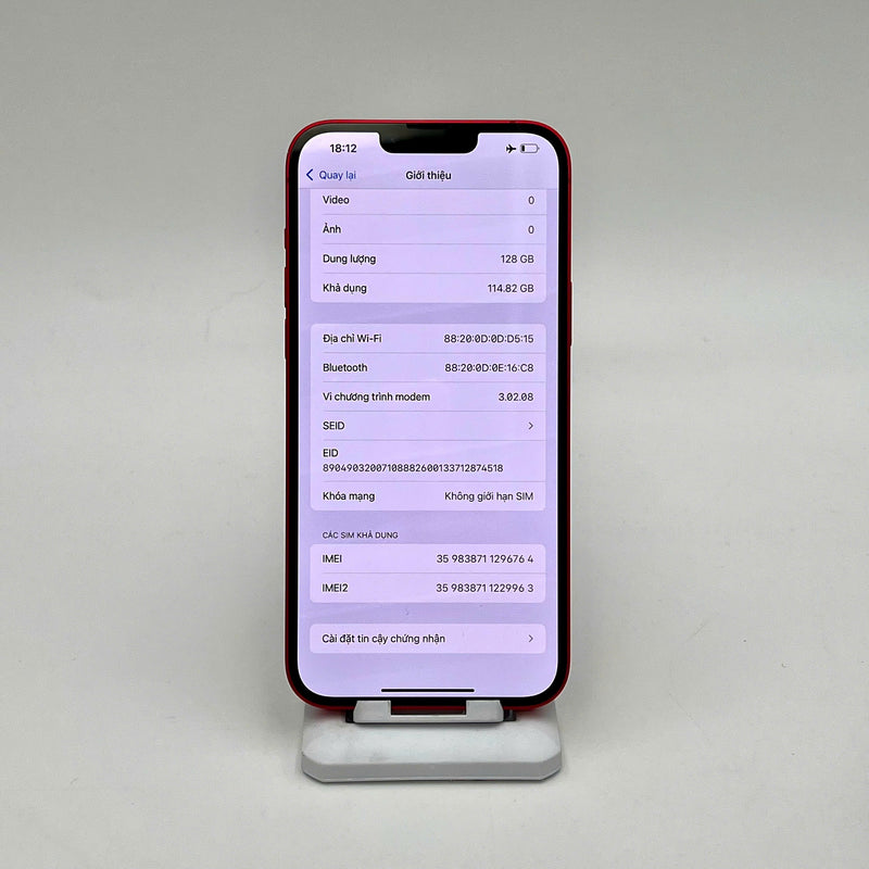 iPhone 14 Plus 128GB Red 98% battery 85% The device has paid off all network bills and is used like an Apple International (scratched edges) - HH6764 