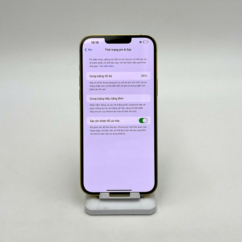 iPhone 14 Plus 128GB Gold 97% battery 96% International from SB (No SB sim - dented edge) - HH1435 