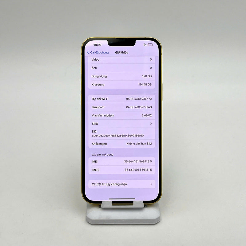 iPhone 14 Plus 128GB Gold 97% battery 96% International from SB (No SB sim - dented edge) - HH1435 