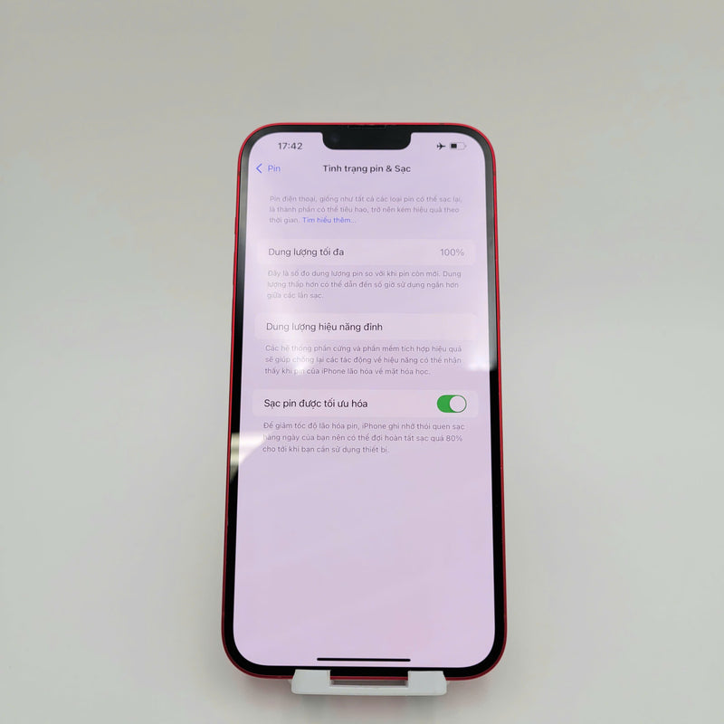 iPhone 14 Plus 512GB Red 98% battery 100% Apple International (Replaced battery, scratched camera edge, sunken power button) - HH9392 