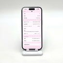 iPhone 15 128GB Blue 98% battery 85% International from SB (No SB sim - scratched orange border) - HH7152 