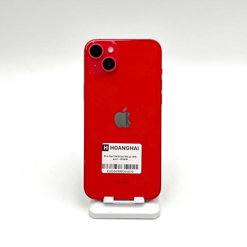 iPhone 14 Plus 128GB Red 98% battery 86% International from AU (No AU sim) - HH5670 
