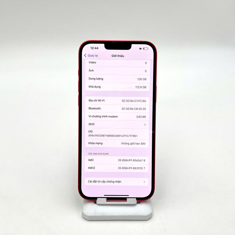 iPhone 14 Plus 128GB Red 98% battery 86% International from AU (No AU sim) - HH5670 