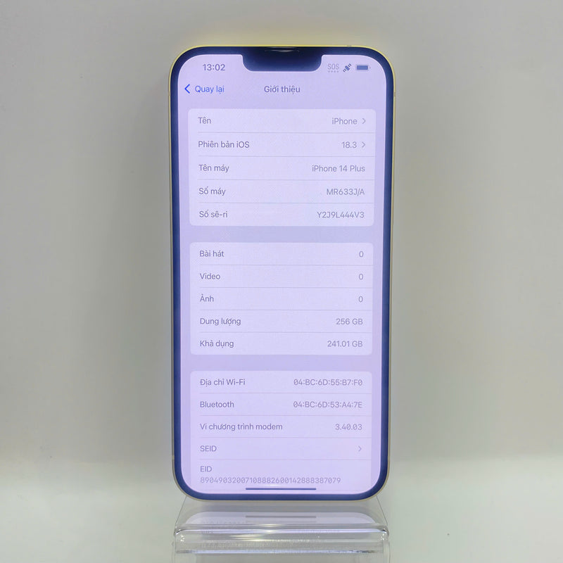 iPhone 14 Plus 256GB Gold 98% battery 100% The device has paid all network fees and is used as an Apple International (Battery replaced) - HH9761 