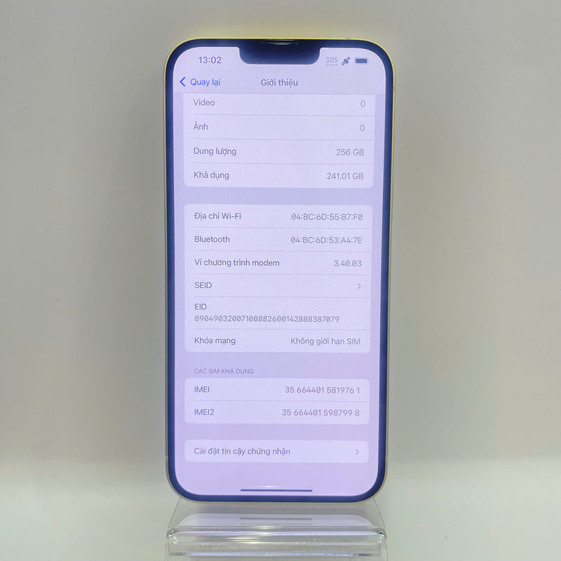 iPhone 14 Plus 256GB Gold 98% battery 100% The device has paid all network fees and is used as an Apple International (Battery replaced) - HH9761 