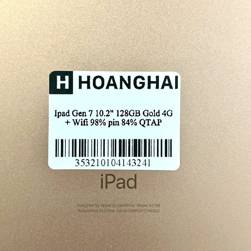 Ipad Gen 7 10.2in Gold 128GB 4G + Wifi 98% battery 84% International from Apple - HH3241 