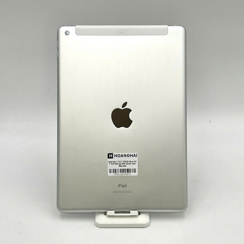 Ipad Gen 7 10.2in Silver 128GB 4G + Wifi 98% battery from 85% International from Apple (Scratches on screen, scratches on back) 