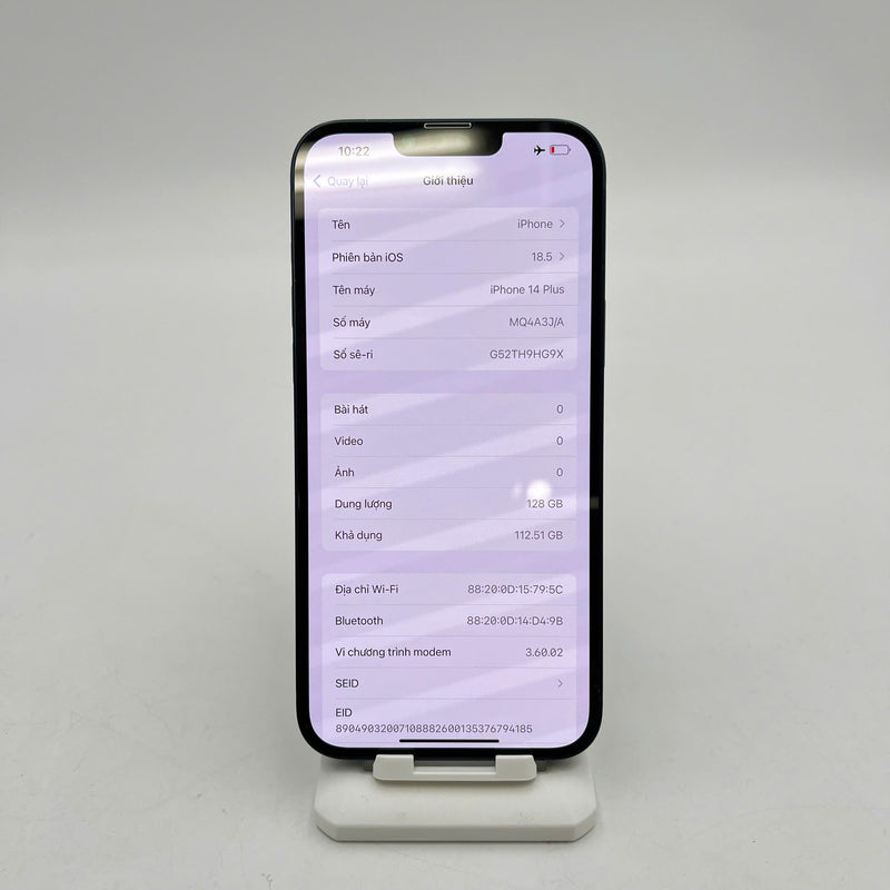iPhone 14 Plus 128GB Black 98% battery 100% The device has paid all network fees and is used like Apple International (scratched screen and edges, scratched orange edges, DTP) - HH8210 