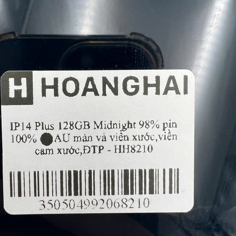 iPhone 14 Plus 128GB Black 98% battery 100% The device has paid all network fees and is used like Apple International (scratched screen and edges, scratched orange edges, DTP) - HH8210 