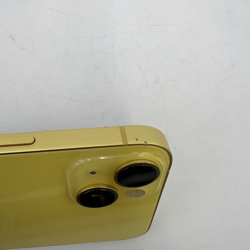 iPhone 14 Plus 128GB Gold 98% battery 100% International from SB (No SB sim, scratched edges and screen, scratched orange edge, DTP) - HH0603 