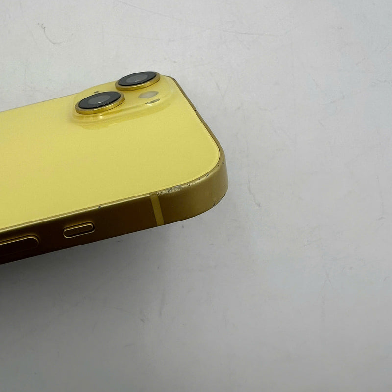 iPhone 14 Plus 128GB Gold 98% battery 100% International from SB (No SB sim, scratched edges and screen, scratched orange edge, DTP) - HH0603 