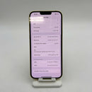 iPhone 14 Plus 128GB Gold 98% battery 100% International from SB (No SB sim, scratched edges and screen, scratched orange edge, DTP) - HH0603 