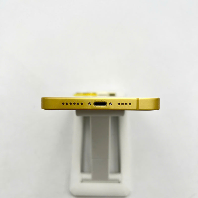 iPhone 14 Plus 128GB Gold 98% battery 100% International from SB (No SB sim, scratched edges and screen, scratched orange edge, DTP) - HH0603 