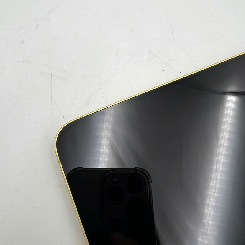 iPhone 14 Plus 128GB Gold 98% battery 100% International from SB (No SB sim, scratched edges and screen, scratched orange edge, DTP) - HH0603 